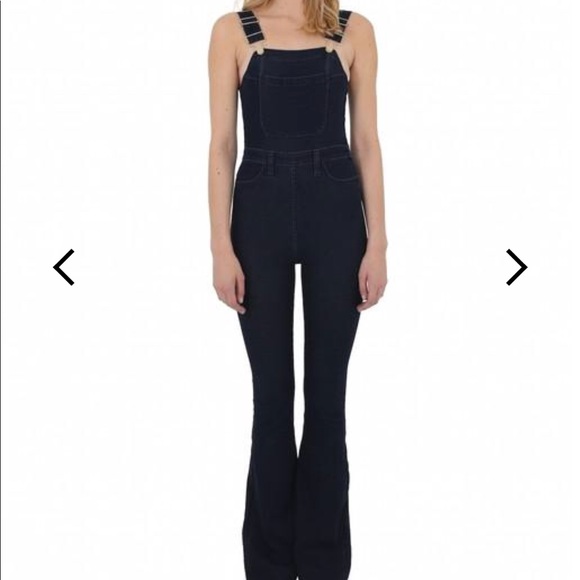 Second Skin Overalls Denim - Second Skin Overalls in High Rise Flare Denim XS
